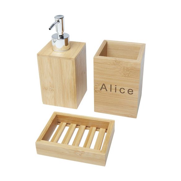 Hedon 3-piece bamboo bathroom set