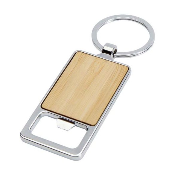 Snapper bamboo keychain with bottle opener