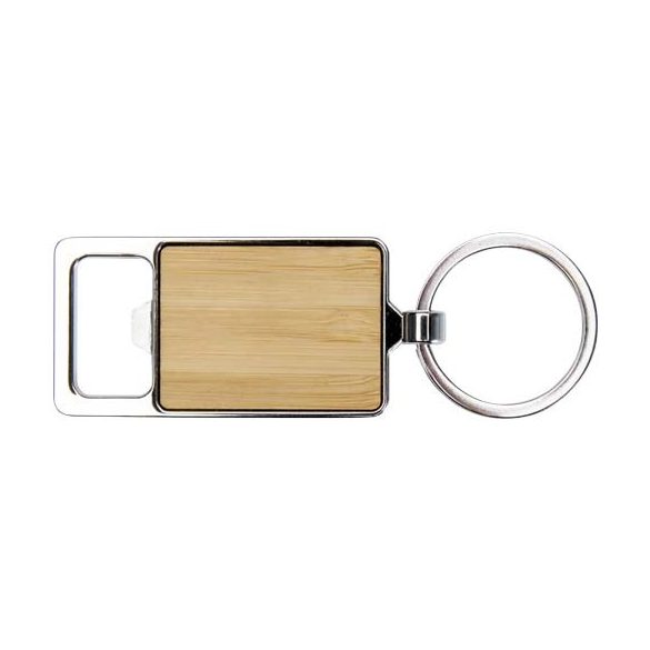 Snapper bamboo keychain with bottle opener