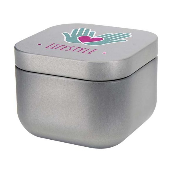 Tindra square tin candle with vanilla aroma