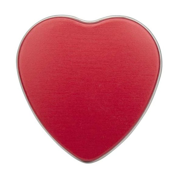 Blissful heart-shaped tin candle with vanilla aroma