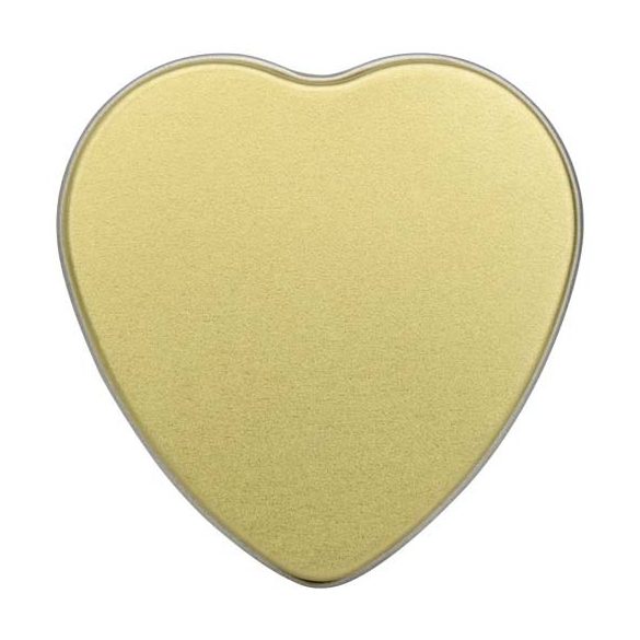 Blissful heart-shaped tin candle with vanilla aroma