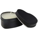 Blissful heart-shaped tin candle with vanilla aroma