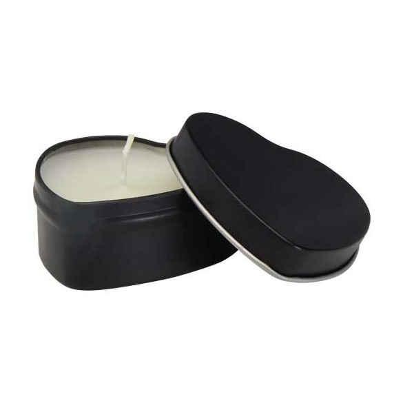Blissful heart-shaped tin candle with vanilla aroma