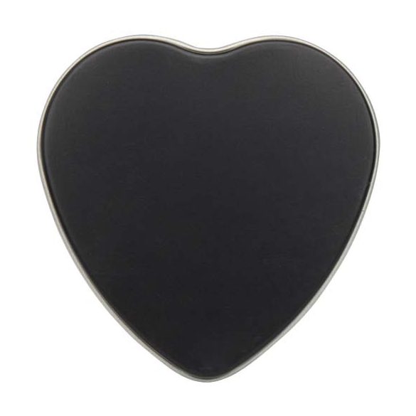 Blissful heart-shaped tin candle with vanilla aroma