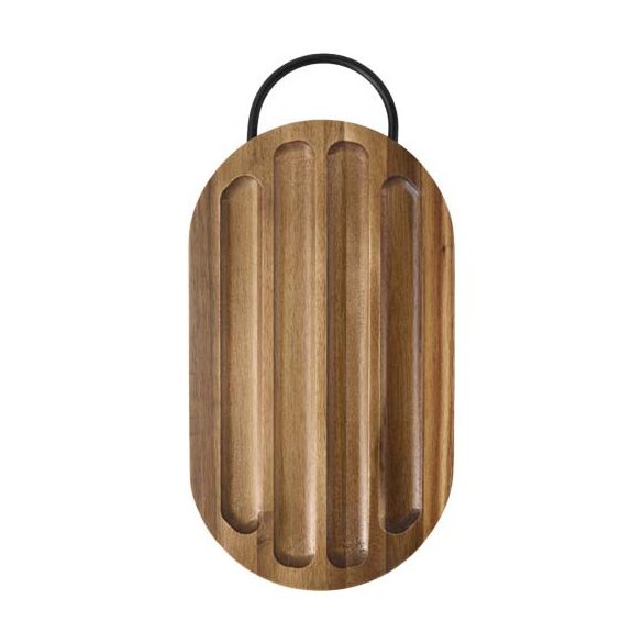 Prestige acacia wood chopping board with bread knife