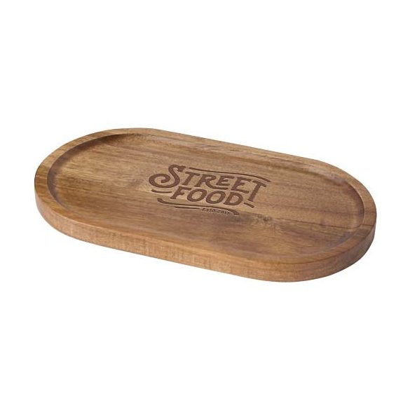 Edge acacia wood serving tray