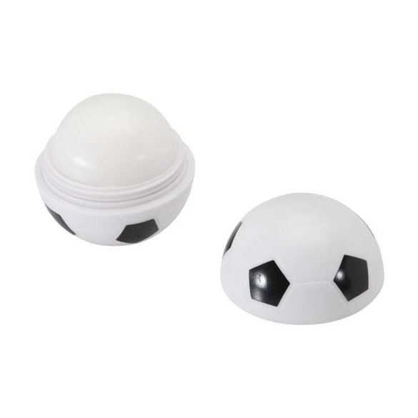 Zuri football-shaped vanilla lip balm with SPF 15