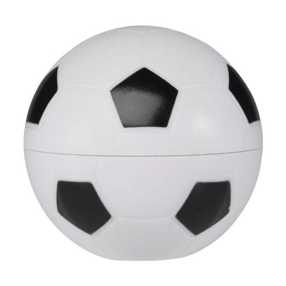 Zuri football-shaped vanilla lip balm with SPF 15