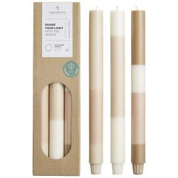 Originalhome layered limestone candles - set of 3