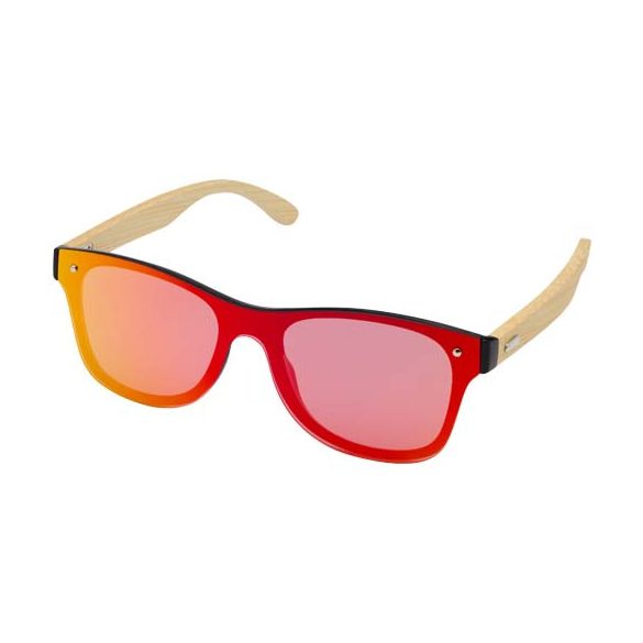 Tan sunglasses with bamboo temples