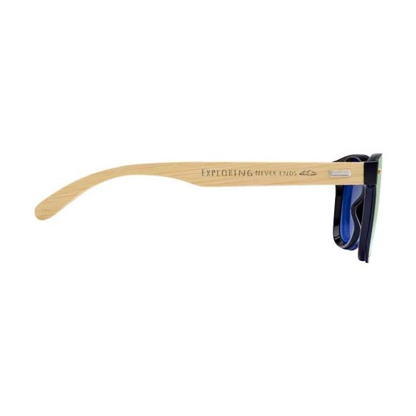 Tan sunglasses with bamboo temples