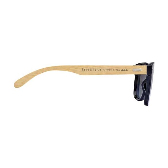 Tan sunglasses with bamboo temples