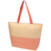 Rhythm straw paper large zipped tote bag 21L Rhythm straw paper large zipped tote bag 21L