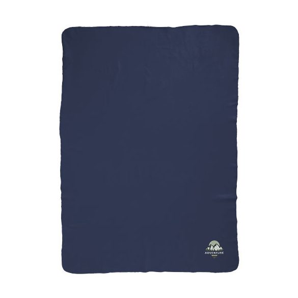 Huggy fleece blanket with drawstring carry pouch