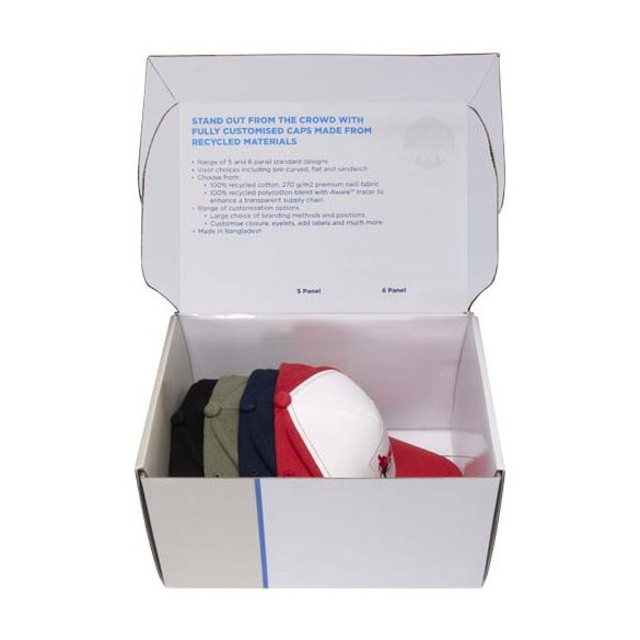 Recycled caps sample box