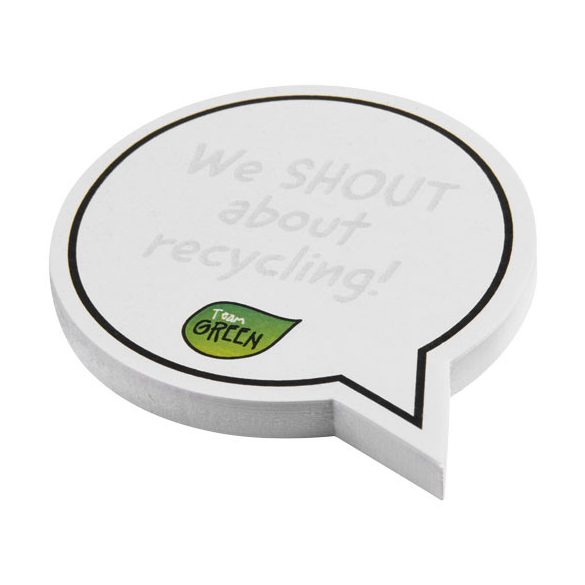 Sticky-Mate® speech bubble-shaped recycled sticky notes