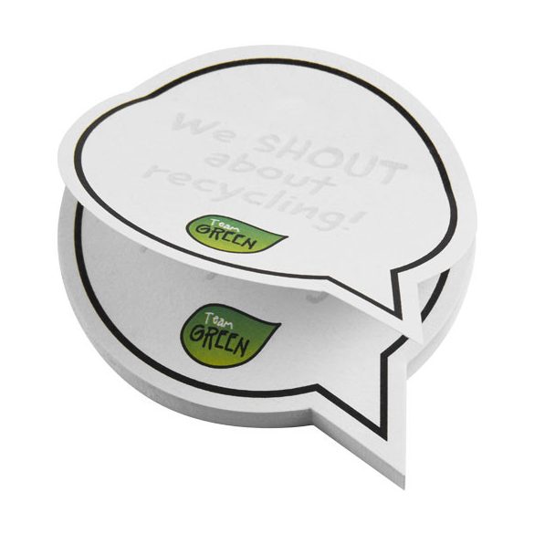 Sticky-Mate® speech bubble-shaped recycled sticky notes