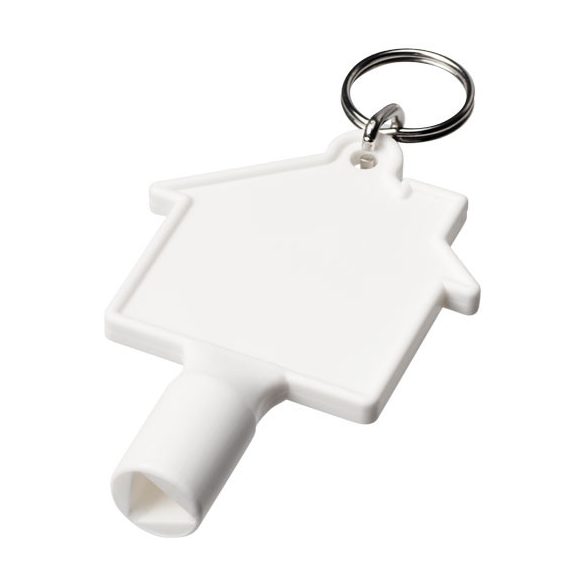 Maximilian house-shaped recycled utility key keychain