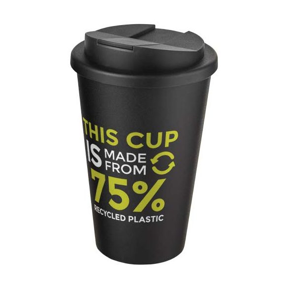 Americano® Eco 350 ml recycled tumbler with spill-proof lid