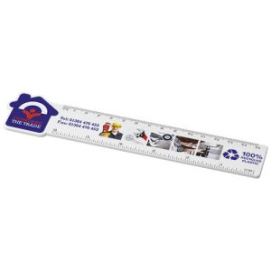 Tait 15 cm house-shaped recycled plastic ruler