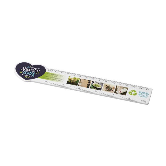 Tait 15 cm heart-shaped recycled plastic ruler