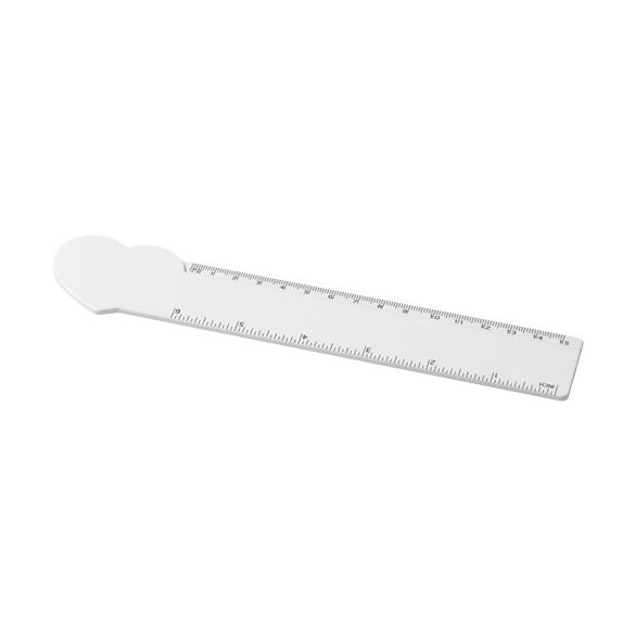 Tait 15 cm heart-shaped recycled plastic ruler