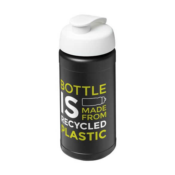 Baseline 500 ml recycled sport bottle with flip lid