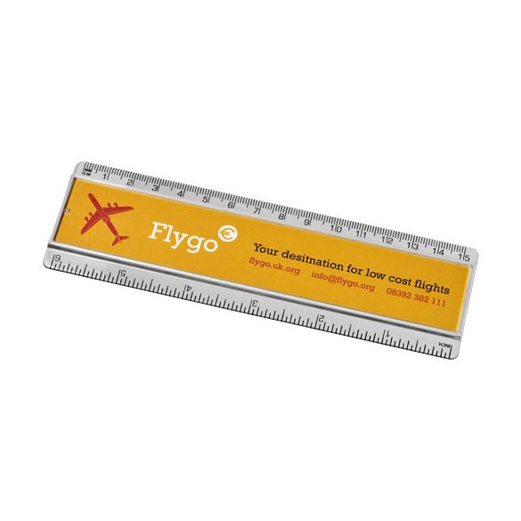 Ellison 15 cm plastic ruler with paper insert
