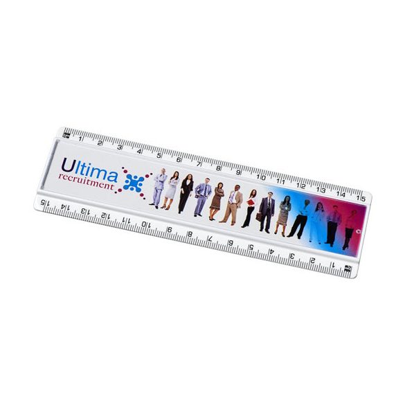Ellison 15 cm plastic ruler with paper insert