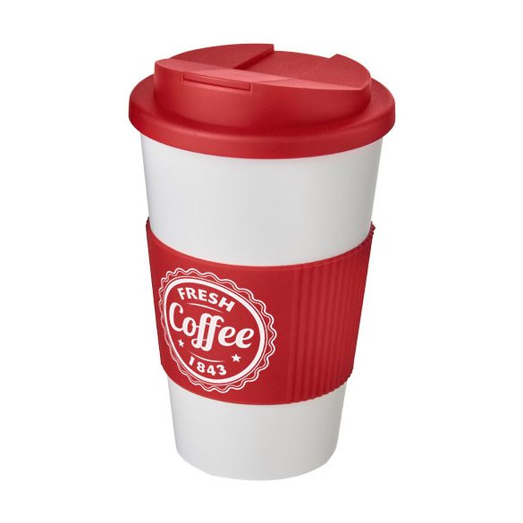 Americano® 350 ml tumbler with grip & spill-proof lid