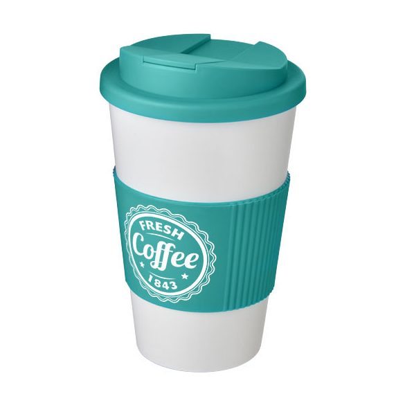 Americano® 350 ml tumbler with grip & spill-proof lid