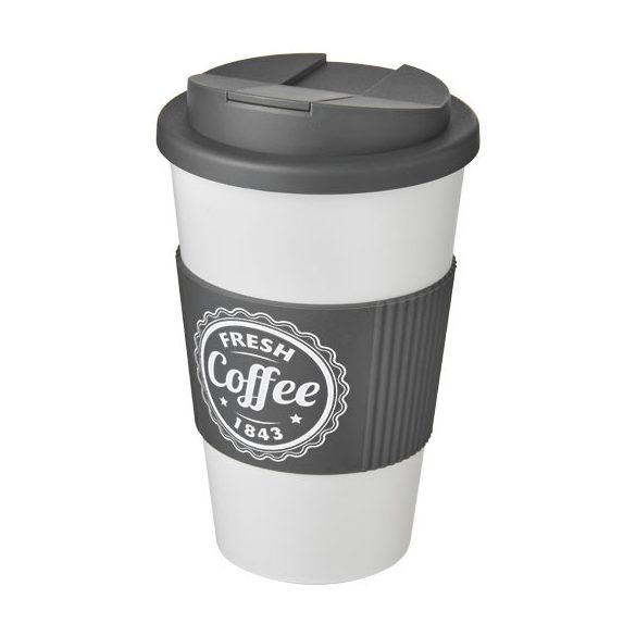 Americano® 350 ml tumbler with grip & spill-proof lid