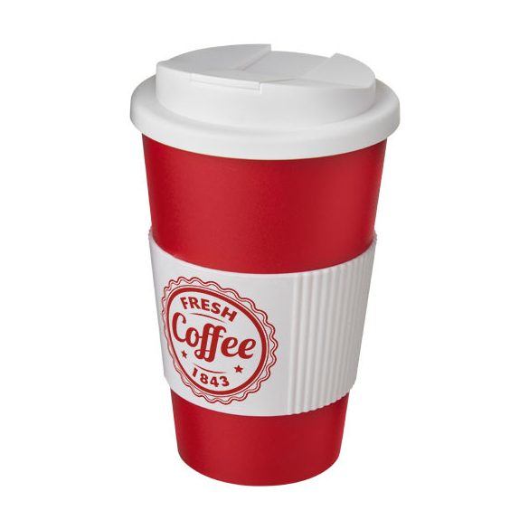 Americano® 350 ml tumbler with grip & spill-proof lid