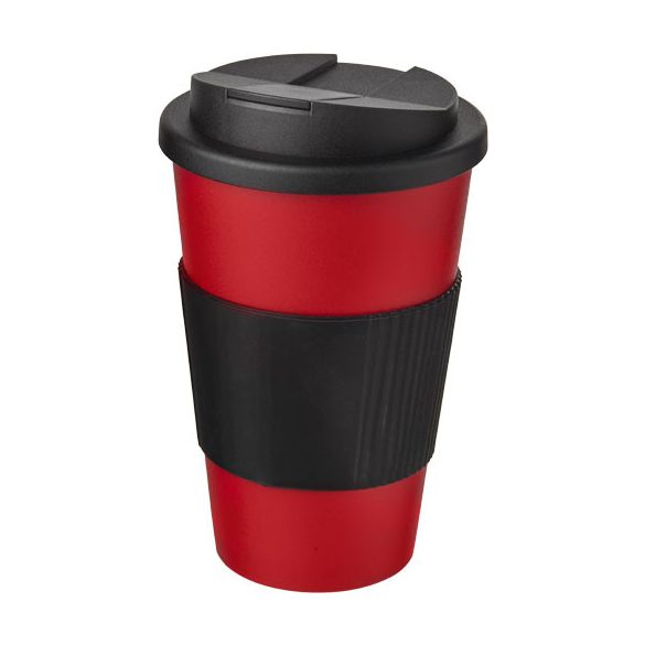 Americano® 350 ml tumbler with grip & spill-proof lid