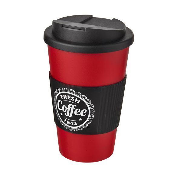 Americano® 350 ml tumbler with grip & spill-proof lid