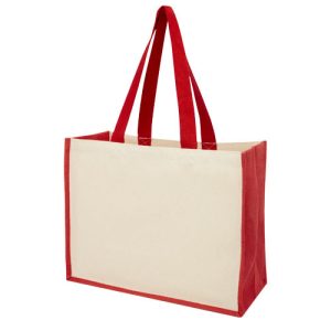 Varai 320 g/m² canvas and jute shopping tote bag 23L