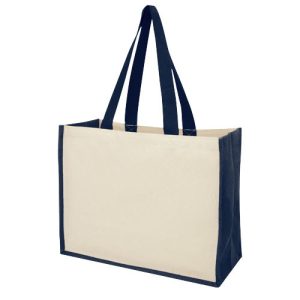 Varai 320 g/m² canvas and jute shopping tote bag 23L