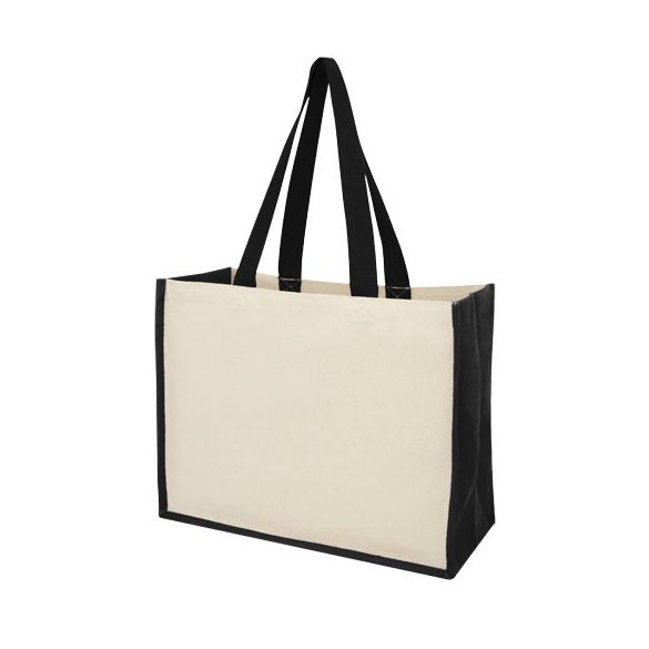 Varai 320 g/m² canvas and jute shopping tote bag 23L