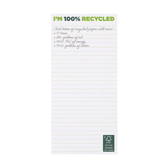 Desk-Mate® 1/3 A4 recycled notepad