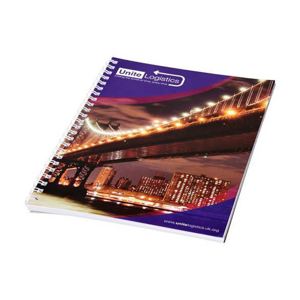 Desk-Mate® A5 spiral notebook with printed back cover