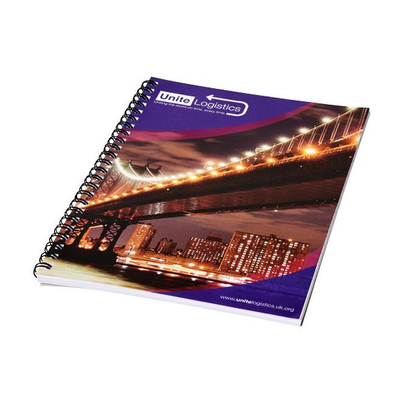 Desk-Mate® A5 spiral notebook with printed back cover