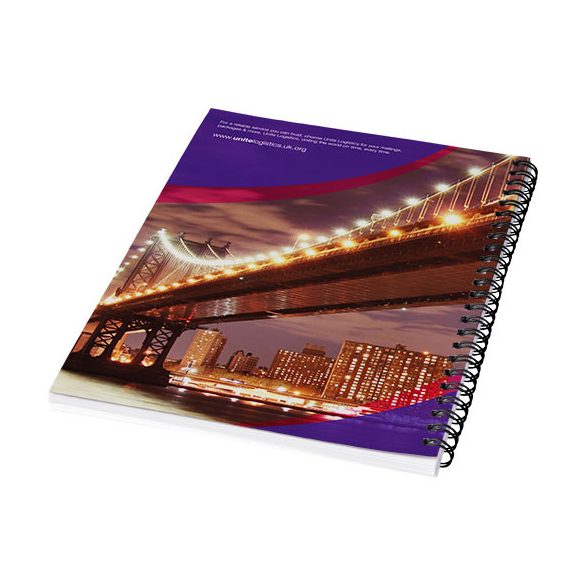 Desk-Mate® A5 spiral notebook with printed back cover