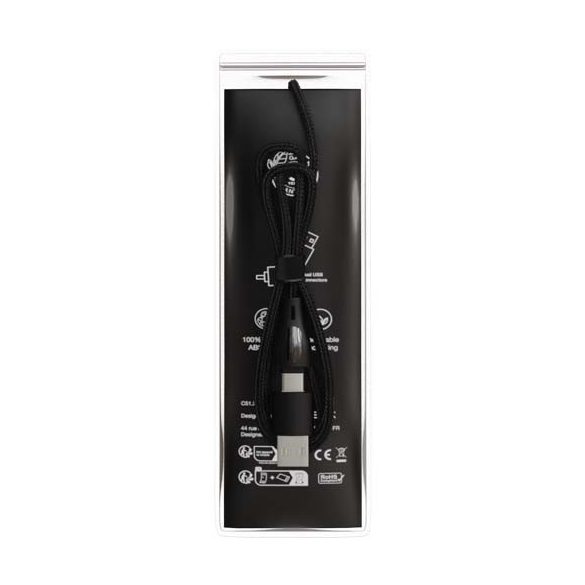 SCX.design C51 60W 5-in-1 rPET fast charging cable with display