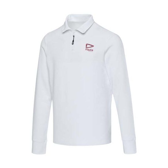 Zeus long sleeve unisex half zip polo