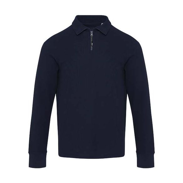 Zeus long sleeve unisex half zip polo