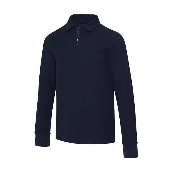 Zeus long sleeve unisex half zip polo