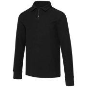 Zeus long sleeve unisex half zip polo