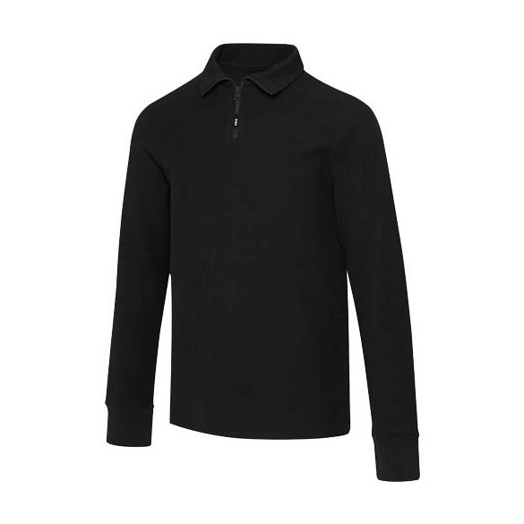 Zeus long sleeve unisex half zip polo