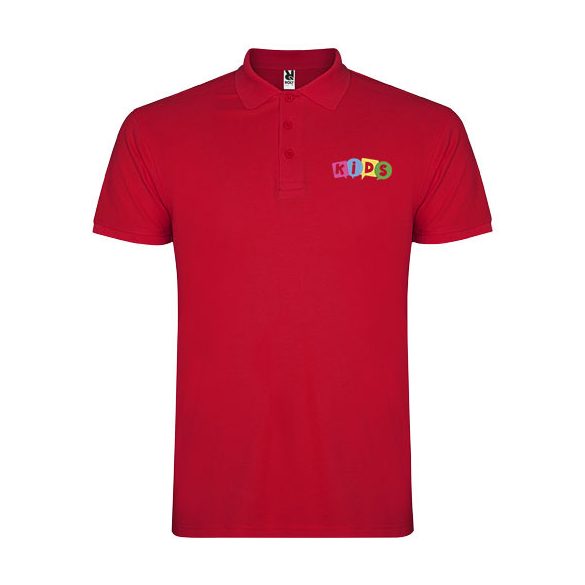 Star short sleeve kids polo